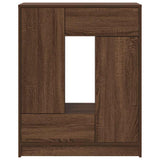 Sideboard with Drawers and Doors Brown Oak 73x31x90 cm 861856