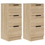 Sideboards 2 pcs Sonoma Oak 30x30x70 cm Engineered Wood 811158