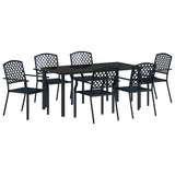 Garden Dining Set 7 pcs Anthracite Powder-Coated Steel 3379307