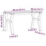 Coffee Table Legs Y-Frame 80x40x43 cm Steel 357924