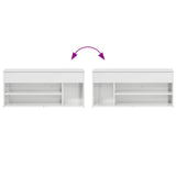 Shoe Bench High Gloss White 102x30.5x45 cm Engineered Wood 861149