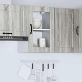 Kitchen Wall Cabinet with Glass Door Porto Grey Sonoma 854013