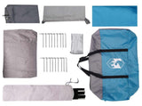 Tunnel Tent with Roof Blue 10-Person Polyester and Steel 42028662