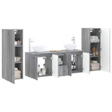 Bathroom Furniture Set 5 pcs Grey Sonoma 33 x 34.5 x 100 cm 3405989