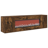 Electric Fireplace Smoked Oak 155 x 30 x 44 cm Engineered wood 8021019