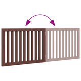 Dog Gate Foldable 2 Panels Brown 160 cm Poplar Wood 352264