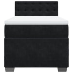 Box Spring Bed with Mattress Black 100x200 cm Velvet 3286248