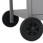 Gas BBQ Grill with 3-layer Side Table Black and Silver 47394