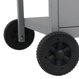 Gas BBQ Grill with 3-layer Side Table Black and Silver 47394