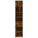 Slim Storage Cabinet Smoked Oak 45x42.5x225 cm Engineered Wood 3281298
