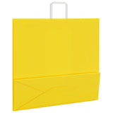 Paper Bags 250 pcs with Handles Yellow 54x15x49 cm 4102018