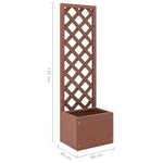 ZNTS Trellis Planter 40x30x135 cm WPC 149020