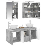 Bathroom Cabinet Set 5 pcs Concrete Grey Engineered Wood 3406354