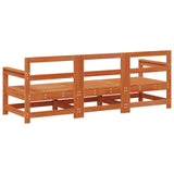 Sectional Sofa Units 3 Piece Wax Brown Solid Pine Wood 865506