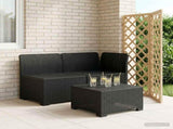 2-Seater Garden Sofa Rattan Look PP Anthracite 8011920