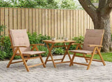 Reclining Garden Chairs 2 pcs Natural Solid Acacia Wood 42041430