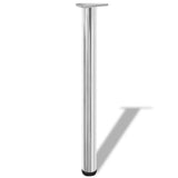 4 Height Adjustable Table Legs Chrome 710 mm 242142