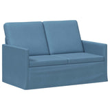 2 Seater Sofa Blue 130 x 81 x 82 cm Corduroy Fabric 42041070