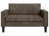 XL Armchair Dark Grey Faux Suede Leather 42043528