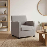 Armchair Light Grey Faux Lamb Fleece 42043406