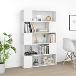 Book Cabinet Room Divider White 100x24x155 cm Engineered Wood 809197