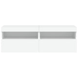 TV Wall Cabinets with LED Lights 2 pcs White 60x30x40 cm 837184
