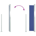 Retractable Side Awning 160 x 500 cm Blue 45462