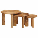 Nesting Coffee Tables 3 pcs Brown Solid Mango Wood 4104654