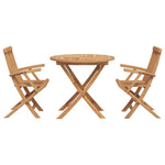 Garden Dining Set 3 pcs Brown Solid teak wood 3385964