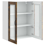 Wall Glass Cabinet PORTO Smoked Oak 80 x 31 x 100 cm 885510