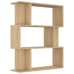 ZNTS Book Cabinet/Room Divider Sonoma Oak 80x24x96 cm Engineered Wood 800084