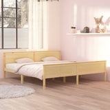 Bed Frame without Mattress Solid Wood Pine 200x200 cm 322180