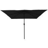Garden Parasol Black 295 x 295 x 245 cm Polyester and Steel 42003658