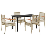 Garden Dining Set Beige, Black, Cream 3213633