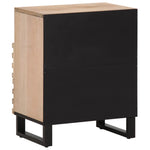 ZNTS Bedside Cabinet 50x34x62 cm Solid Wood Rough Mango 377486