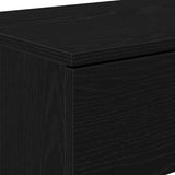 Console Table Black Oak 30 x 36 x 75 cm Engineered Wood 862769