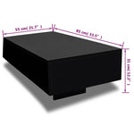 ZNTS Coffee Table High Gloss Black 244024