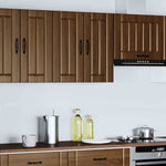 ZNTS Kitchen Wall Cabinet Lucca Brown Oak Engineered Wood 853824