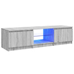 ZNTS TV Cabinet with LED Lights Grey Sonoma 140x40x35.5 cm 822682