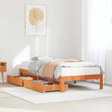 Bed Frame with Drawers without Mattress Wax Brown 100x200 cm 3301964