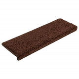 Stair Mats 10 pcs 65x21x4 cm Brown Rectangular Edge 149821