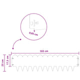 Lawn Edging 10 pcs 103 x 25 cm Steel Silver 8008705