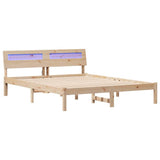 Bed Frame with Headboard Brown 160 x 200 cm Solid Pine Wood 872770