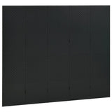 5-Panel Room Divider Black 200x180 cm Steel 335901