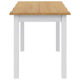 Dining Table EKAI White 112 x 70 x 76.5 cm Solid Pine Wood 42037008