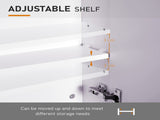 Mirror Cabinet, Wall Mount Bathroom Storage Cabinet with Adjustable Shelf, Double Door Cupboard, 70 T3398P329567