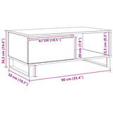 Coffee Table Artisan Oak 90x50x36.5 cm Engineered Wood 857339