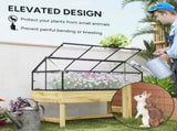 60 x 120cm Raised Garden Bed with Wooden Base - Natural T3398P551659