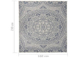 Outdoor Flatweave Rug 160x230 cm Blue Pattern 340832