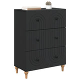 Drawer Cabinet Black 66 x 34.5 x 90 cm Engineered Wood 894146